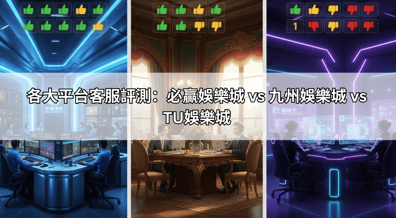 各大平台客服評測：必贏娛樂城 vs 九州娛樂城 vs TU娛樂城